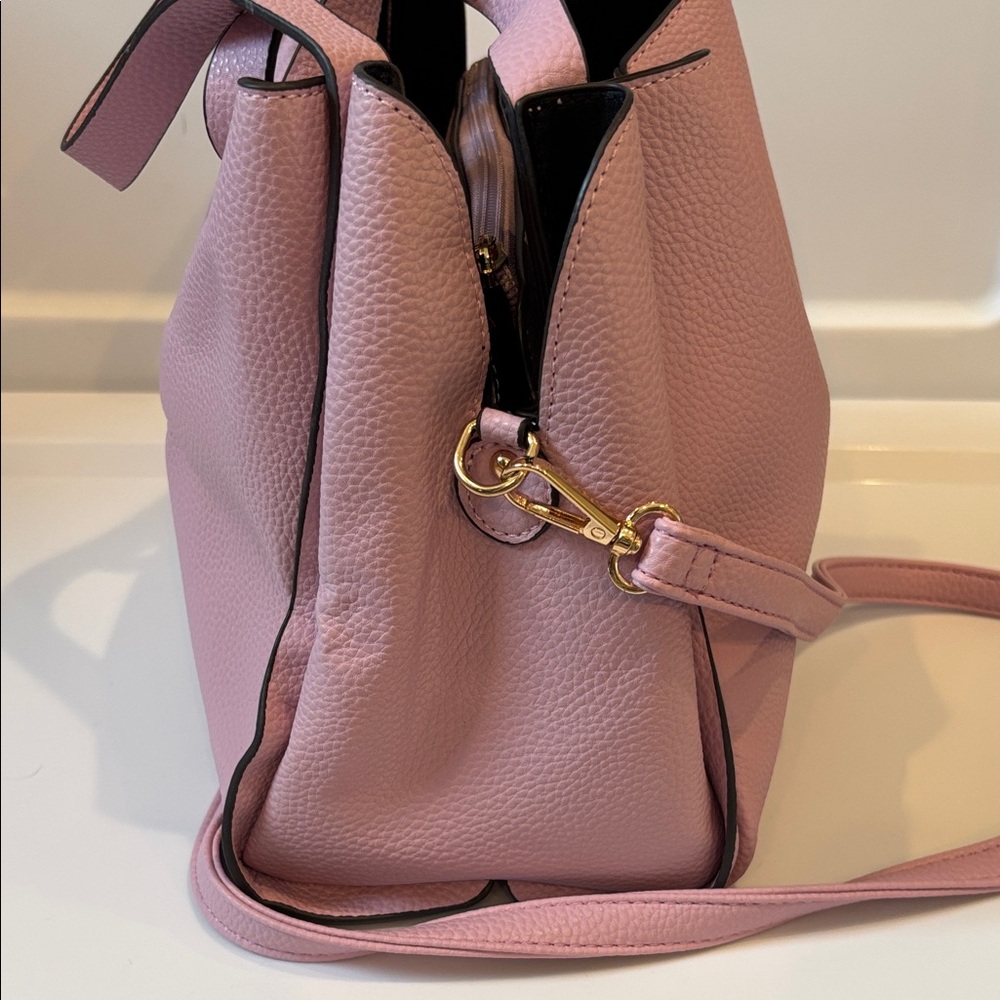 kate spade Pebbled Leather Lavender Hand or Shoulder Bag with Gold Hardware - Picture 7 of 15